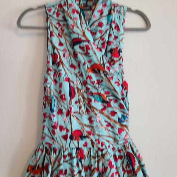 Vintage Inspired Modcloth Retrolicious Faux Wrap Dress In Size L - Picture 3 of 7